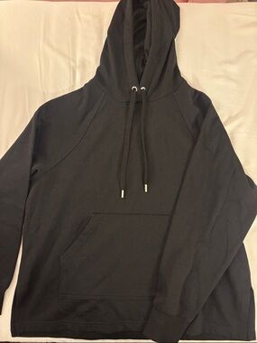 H&M Black Women's Hoodie Sweatshirt with Kangaroo Pocket